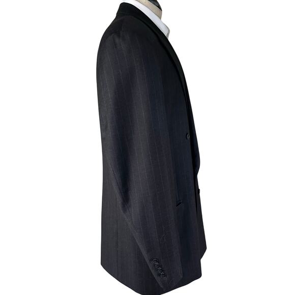 Joseph Abboud Men 46L Double Breasted Blazer Sport Coat BLazer Super 100s - Picture 5 of 12